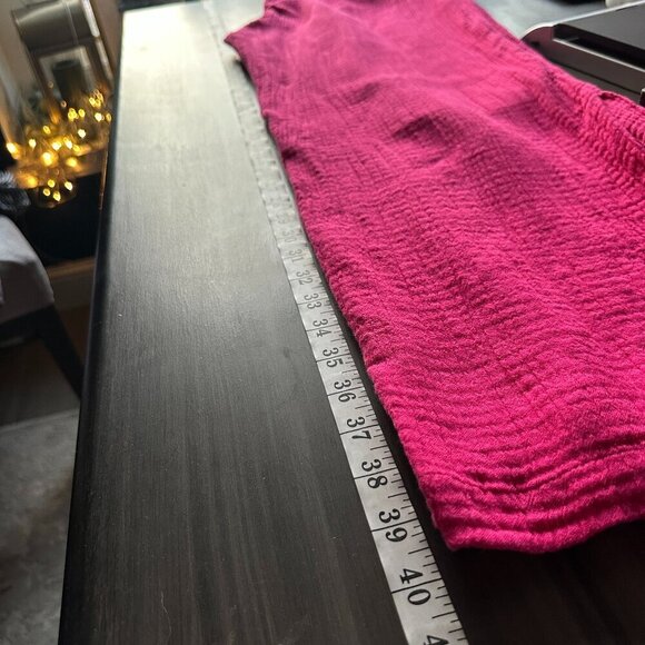 NWOT Soft Surroundings Khulani Pink Wide Leg Gauze Pants Size Large Lightweight - Picture 11 of 12